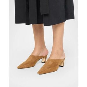 Stuart Weitzman Stassi Mule 50 Toasted Almond Sz 9